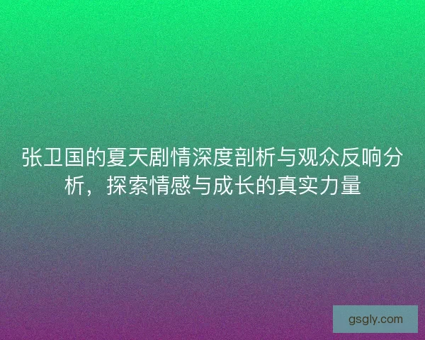 张卫国的夏天剧情深度剖析与观众反响分析，探索情感与成长的真实力量