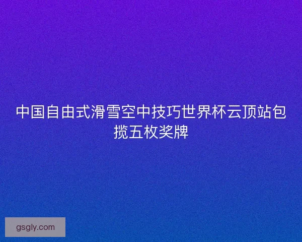 中国自由式滑雪空中技巧世界杯云顶站包揽五枚奖牌